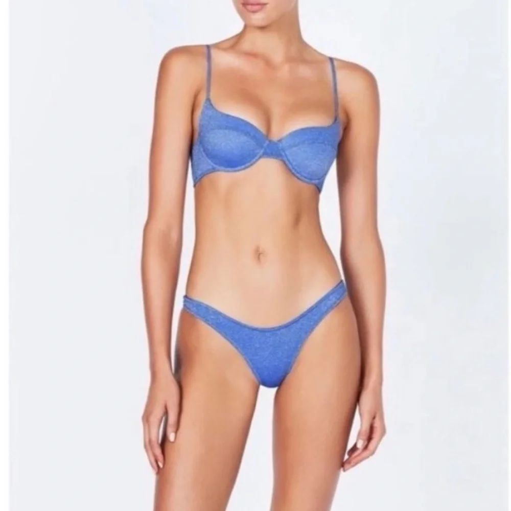 triangl swimwear Blue Sparkle Bikini Set